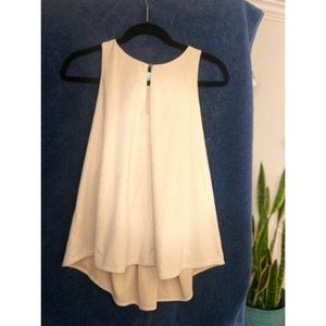 She + Sky S white/cream sleeveless blouse